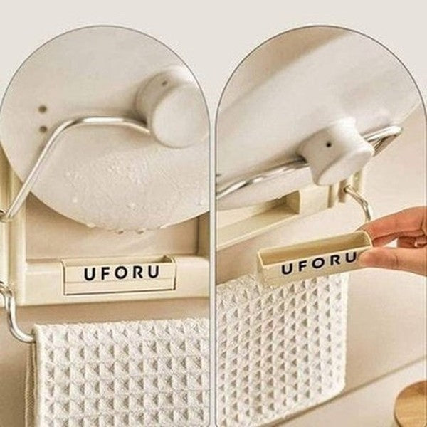 Practical Wall Hanging Pot Cover Rack for Kitchen Organization