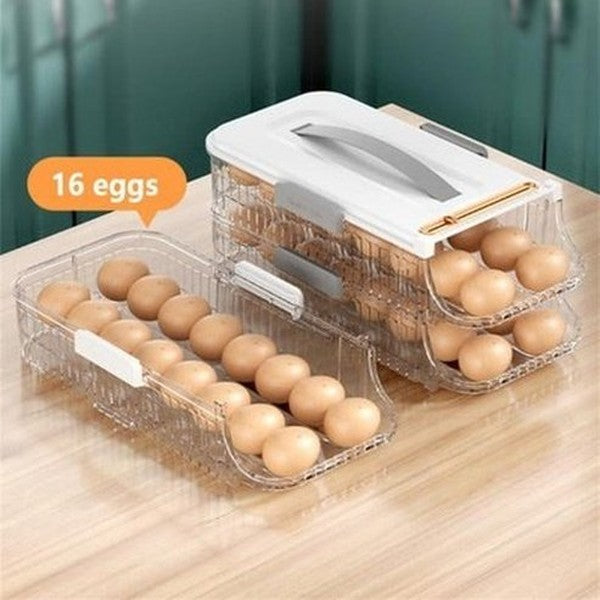 Large Capacity Storage Organizer Portable Durable Storage Container Egg Storage Box Cabinet Drawer Organizer