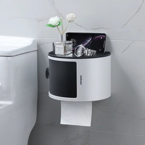 Elegant Wall-Mounted Waterproof Toilet Roll Holder Paper Dispenser