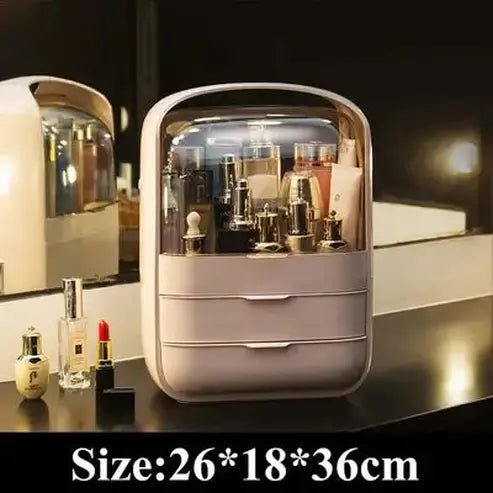 LED Desktop Makeup Organizer Box