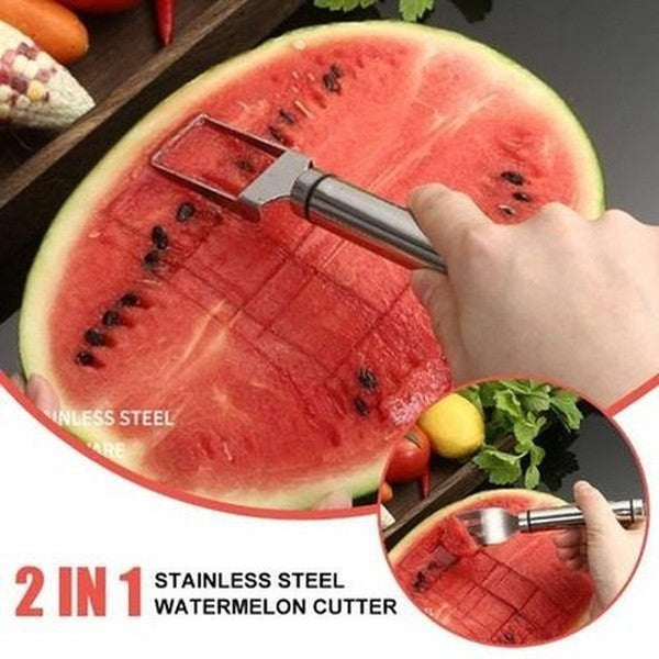Multifunctional 2 IN 1 Stainless Steel Watermelon Cutter