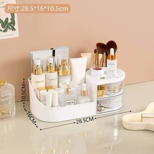 Large Capacity Cosmetic Storage Box with Drawers
