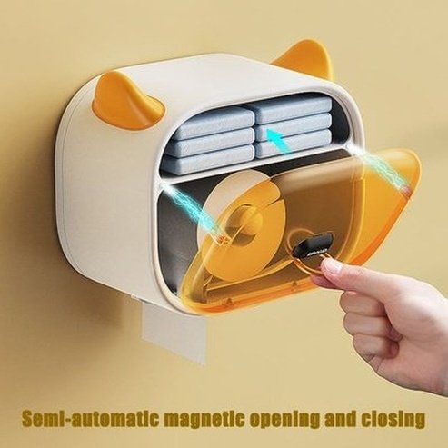 Little Devil Shape Toilet Paper Holder Wall-Hanging Tissue Box Bathroom Shelf Punch-Free Paper Towel Dispenser. Bathroom Accessories. Type: Toilet Paper Holders.