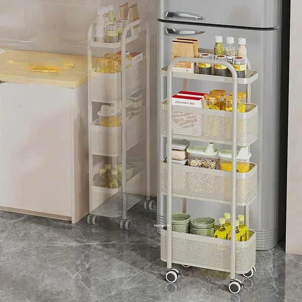 Nordic Kitchen Storage Cart with Wheels