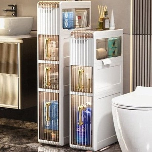 Light Acrylic Free Installation Landing Bathroom Caddy
