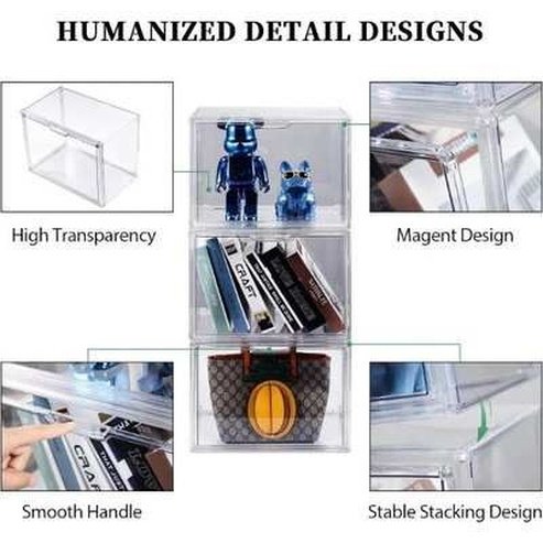 3-pack Acrylic display case for bag and purse