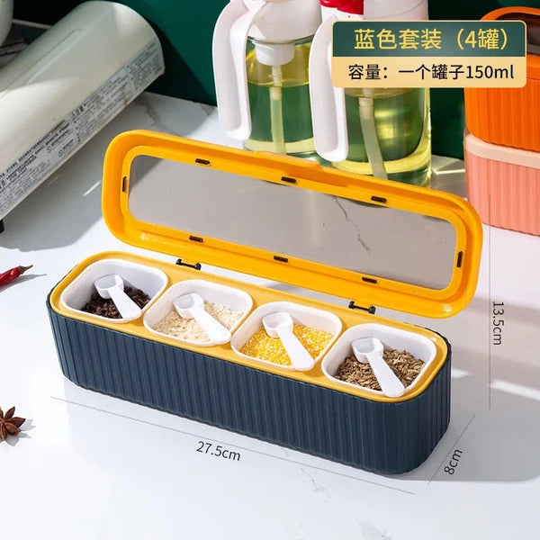 4-Compartment Kitchen Seasoning Box