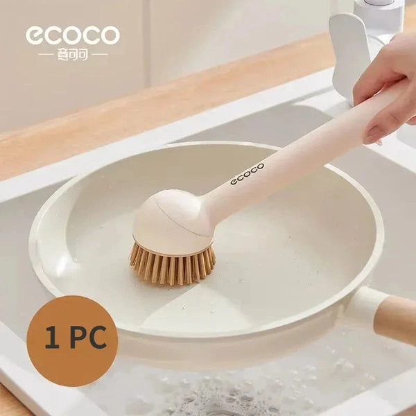 Ecoco Dish Cleaning Brushes, Long Kitchen Handle Household Cleaning Brush