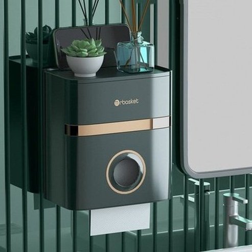 Toilet Paper Holder Container Tissue Box Waterproof Wall Mounted Toilet Roll Paper Shelf Bathroom Organizer. Bathroom Accessories. Toilet Paper Holders.