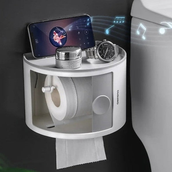 Elegant Wall-Mounted Waterproof Toilet Roll Holder Paper Dispenser