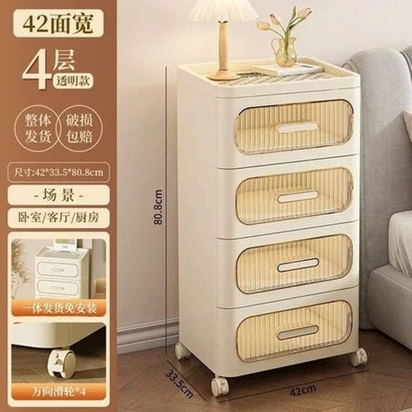 Slim Rolling Storage Cabinet | Japanese-Inspired Gap Organizer for Bedroom, Kitchen & Bathroom