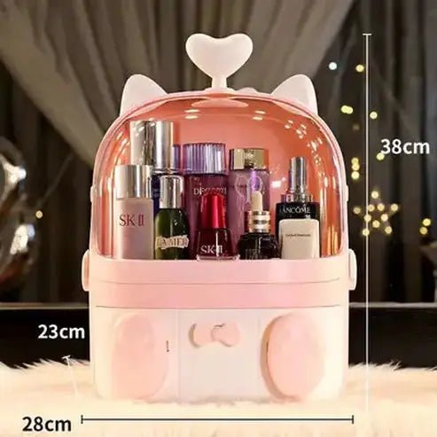 LED Desktop Makeup Organizer Box