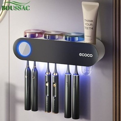 ECOCO Solar Ultraviolet Toothbrush Holder Automatic Toothpaste Squeezer Dispenser Toothbrush Disinfector. Bathroom Accessories. Type: Toothbrush Holders.