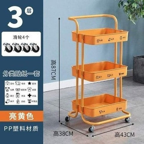 Bathroom Caddy with Standing Storage on Wheels