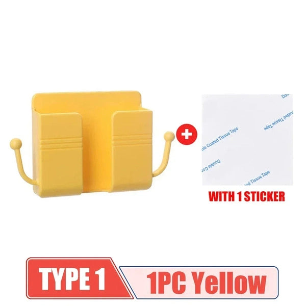 Wall Mounted Mobile Phone Holder, Home Multifunction Holder, Remote Control Storage Box