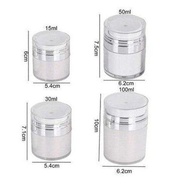 Refillable Airtight Press Face Cream Dispenser Jar