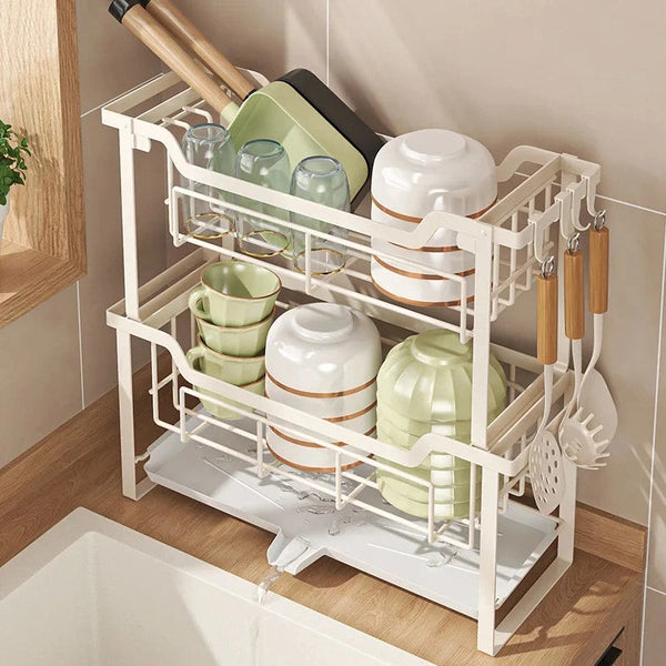 Narrow Shelf Dishes Drying Rack Cutlery Organizer