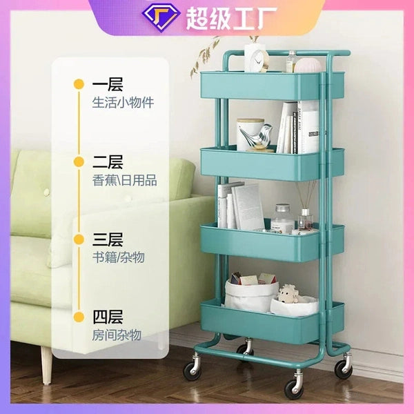 Wheeled Trolley Shelf – Multi-Use Storage Cart