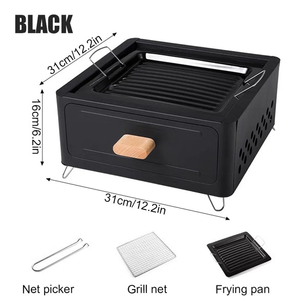 Multifunctional Portable Charcoal Barbecue Grill
