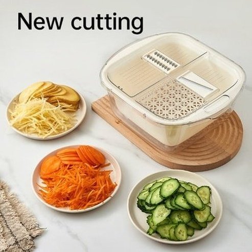 2 In 1 Cleaning Fruit Vegetable Plastic Slicer