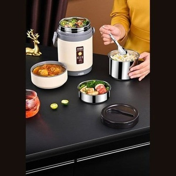USB Multi-layer Insulated Lunch Box Double Layer Heated Bento Box Portable Sealed Stainless Steel Food Warmer Rice Cooker. Type: Lunch Boxes & Totes.