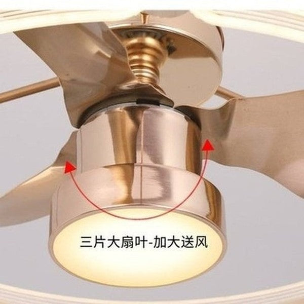 RC Ceiling Fan Lamp LED Three-color Lighting Integrated Fan Lamp Frequency Conversion Mute Modern Household Ceiling Fan Lamp. Decor: Lamps.