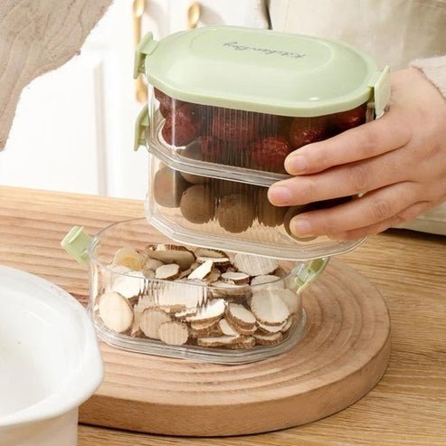 Multi-Layer Spice Storage Container with Airtight Seal | Fresh-Keeping Box for Spices, Nuts, & More