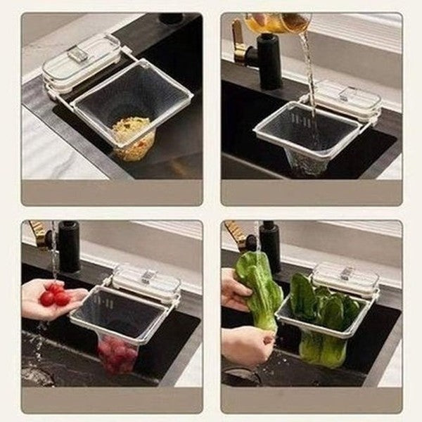 Anti-blocking Suction Cup Kitchen Sink Filter Rack