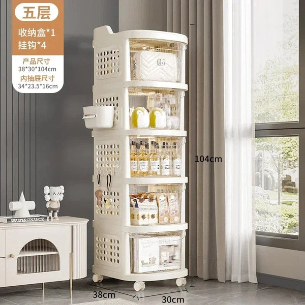 Snack Cabinet Cart, Trolley Drawer Type Rack