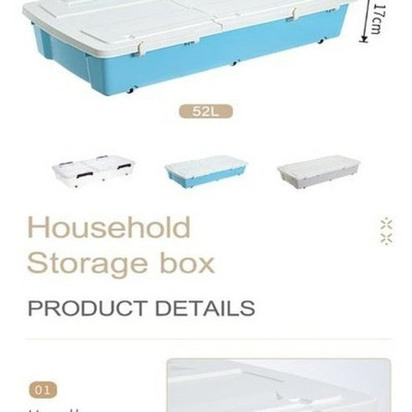 Sliding Under Bed Organizer Box with Wheels