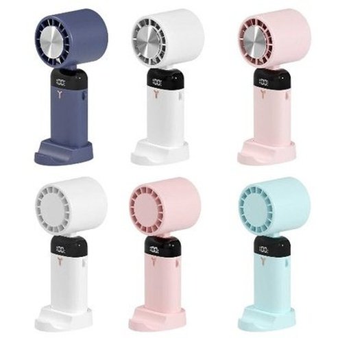 USB Portable Small Fan Digital Display 3W 1200/3600mAh Air Cooling Fan Mini 3-speed Wind Mute Detachable Base for Travel. Climate Control Appliances. Type: Fans.