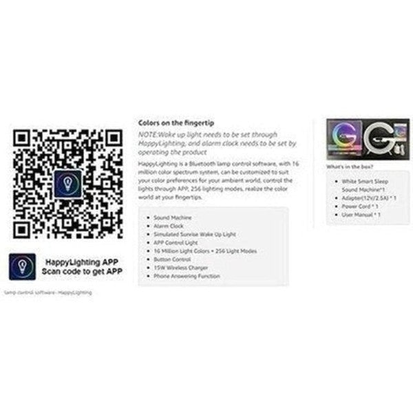 LED Night Lights Multifunction Sunrise Alarm Clock Wake Up Light Bluetooth Speaker Phone Wireless Charger RGB Dimmable Desk Lamp. Decor. Type: Clocks