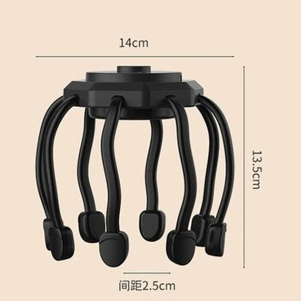 Electric Octopus Claw Scalp Massager 3 Modes Rechargable Relaxation Stress Relief and Hair Stimulation Wireless Head Massager. Massagers: Electric Massagers.