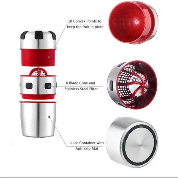 Citrus Juicer Manual Orange Juicers, Portable Stainless Steel Hand Grapefruit Squeezer