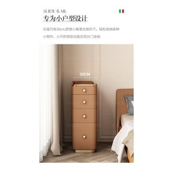 Light luxury smart bedside table lamp integrated modern simple storage high sense high glass bedside table with lamp. Furniture. Tables. Nightstands.