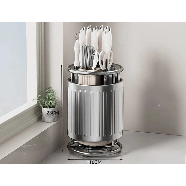 Rotating Knife Holder, Shelf, Kitchen Countertop Chopstick Cage, Knife Holder