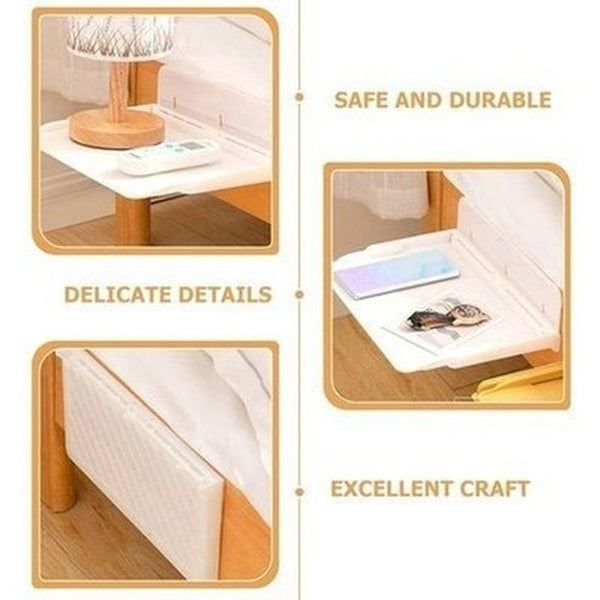 Versatile bedside shelf can be used to convert any bed into a makeshift workspace, providing a secure and comfortable surface for daily use. Type: Storage Hooks & Racks