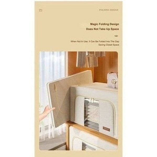 JOYBOS Fabric Folding Clothes Storage Box Finishing Cabinet Toy Storage Cabinet Quilt Storage Pet House Car Trunk Organizer. Type: Household Storage Containers.