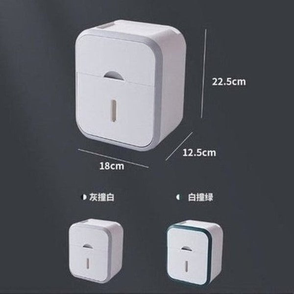 Punch-free Toilet Paper Holder Box Waterproof Tissue Storage Box Wall Mounted Bathroom Shelf Kitchen Bathroom Storage Holder. Type: Toilet Paper Holders.