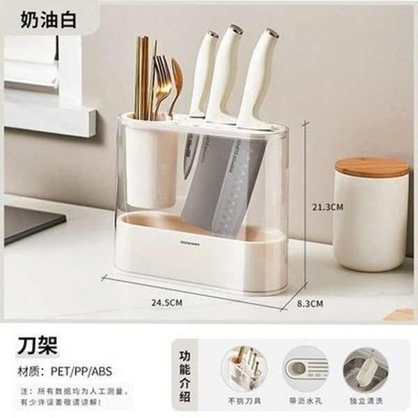 Kitchen Storage Rack Seasoning Jar Storage Rack Multifunctional Cutlery Organizer Knife Spoon Fork Holder Shelf. Kitchen Organizers: Knife Blocks and Holders.