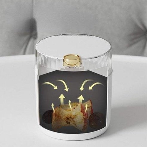 Push-button Opening Desktop Trash Can With Lid