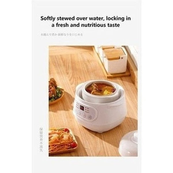 1L Mini Electric Stew Pot Ceramic Healthy Bird's Nest Electric Stew Cup Household Waterproof Multi-function Small Pot. Kitchen Appliances: Food Cookers ans Steamers.