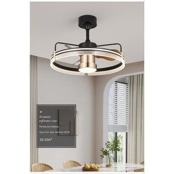 RC Ceiling Fan Lamp LED Three-color Lighting Integrated Fan Lamp Frequency Conversion Mute Modern Household Ceiling Fan Lamp. Decor: Lamps.
