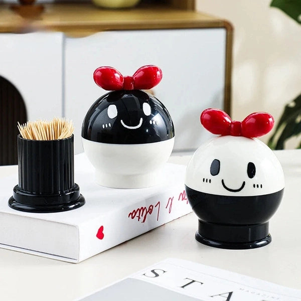 Cute Toothpick Box Household Cotton Swab Box Living Room Coffee Table Decoration
