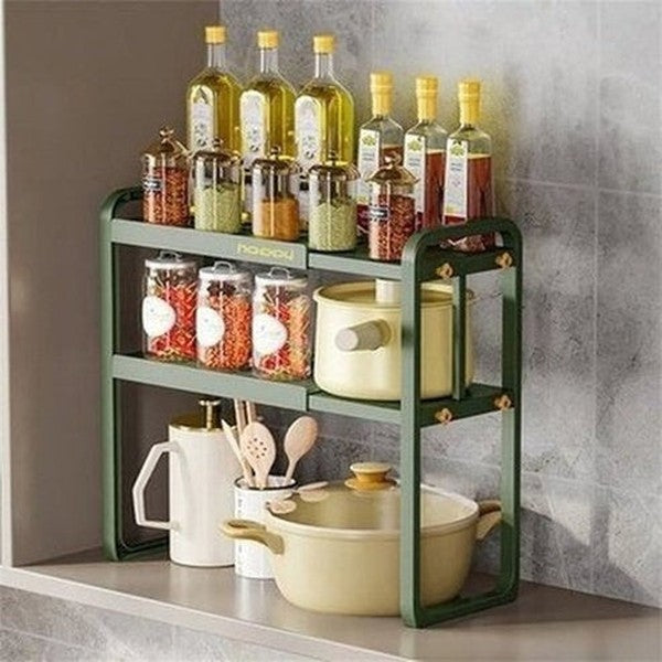 Cookware Storage Rack Over Microwave. Multifunction Desktop Organizer 1/2 Layer Rack for Microwave Condiments Space Saving. Type: Kitchen Utensil Holders & Racks