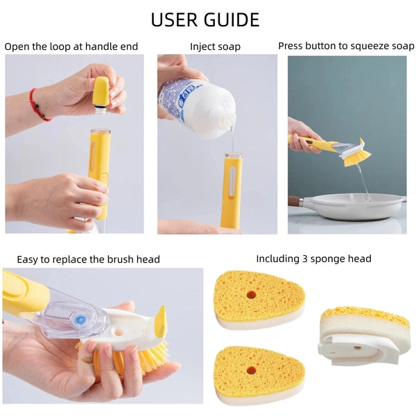 Multi-Purpose Long-Handled Pot Brush