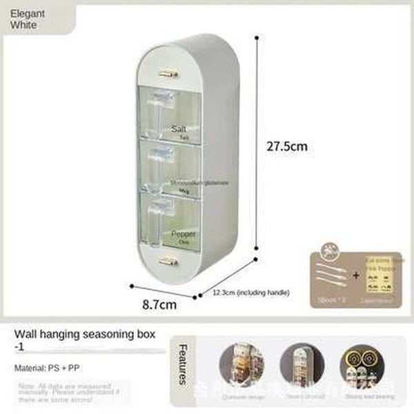 Embark on a savory journey with our wall-mounted spice rack—drawers that open up to discovery.