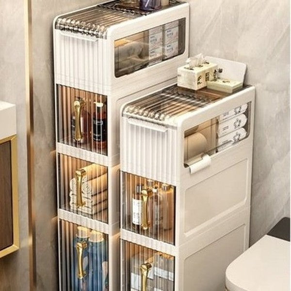 Light Acrylic Free Installation Landing Bathroom Caddy