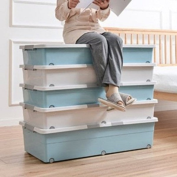 Sliding Under Bed Organizer Box with Wheels