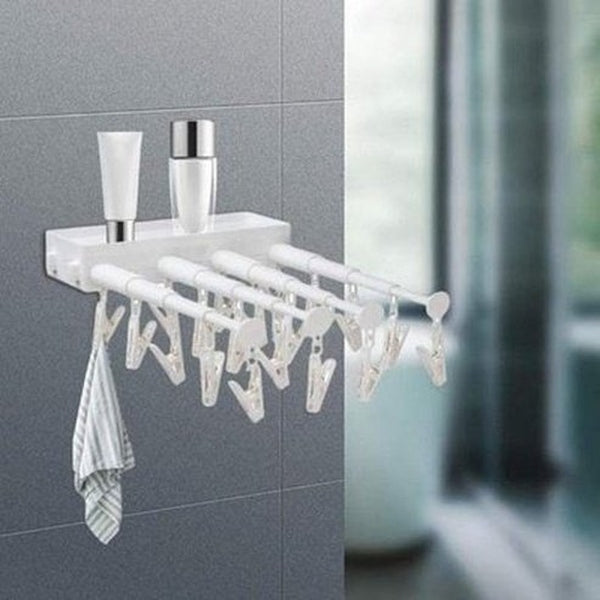 Space Saving Expandable Wall Mounted Clothes Drying Rack
